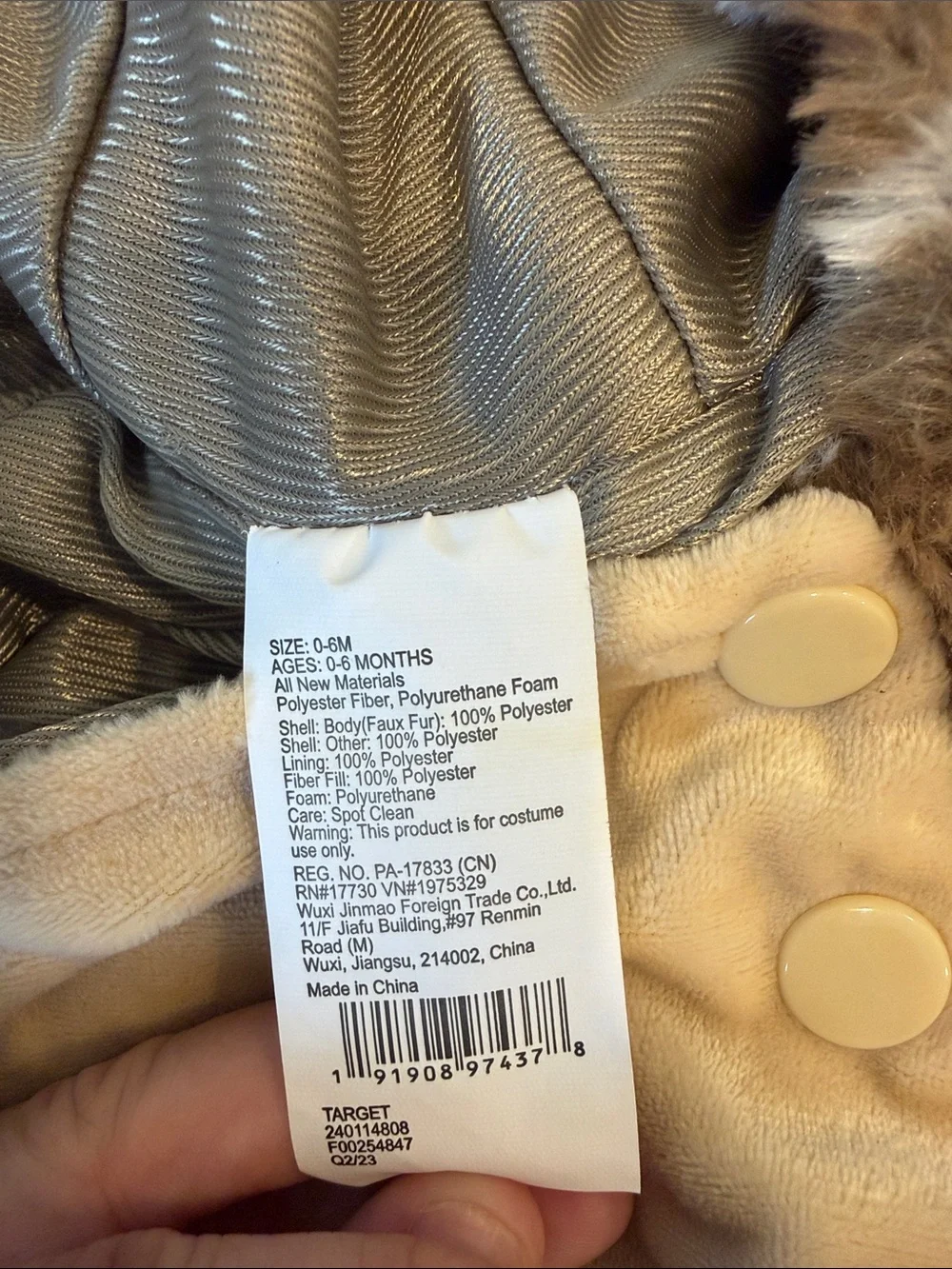 Brown and Cream Plush Fawn Hooded Costume